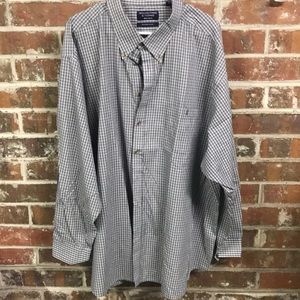 Big Men’s 4XL Plaid Dress Shirt